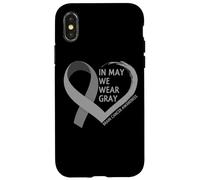 In May We Wear Gray - Brain Cancer Awareness Month 2026 Carcasa para iPhone X/XS