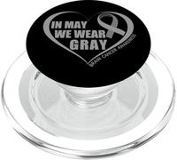In May We Wear Gray - Brain Cancer Awareness Month 2027 PopSockets PopGrip para MagSafe