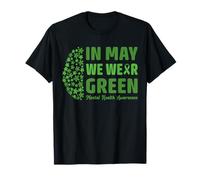 In May We Wear Green Mental Health Awareness Camiseta