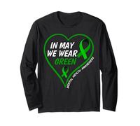 In May We Wear Green - Mental Health Awareness Month 2026 Manga Larga