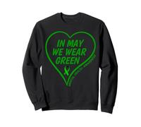 In May We Wear Green - Mental Health Awareness Month 2026 Sudadera