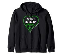 In May We Wear Green - Mental Health Awareness Month 2026 Sudadera con Capucha