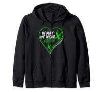 In May We Wear Green - Mental Health Awareness Month 2026 Sudadera con Capucha