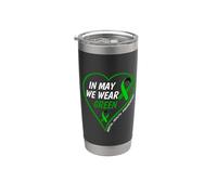 In May We Wear Green - Mental Health Awareness Month 2026 Vaso térmico de acero inoxidable de doble pared