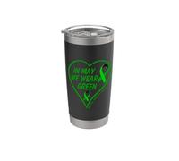 In May We Wear Green - Mental Health Awareness Month 2026 Vaso térmico de acero inoxidable de doble pared