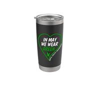 In May We Wear Green - Mental Health Awareness Month 2026 Vaso térmico de acero inoxidable de doble pared