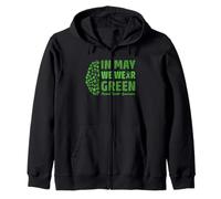 In May We Wear Green Mental Health Awareness Sudadera con Capucha