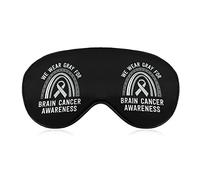 In May We Wear Grey Rainbow Brain Cancer Awareness Month Sleep Masks Eye Cover Blackout con correa elástica ajustable Night Blindfold para mujeres, hombres, yoga, viajes, siesta