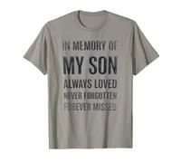 In Memory My Son Always Loved Never Forgotten Forever Missed Camiseta