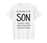 In Memory My Son Always Loved Never Forgotten Forever Missed Camiseta