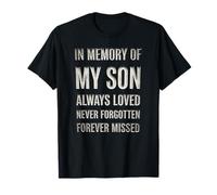 In Memory My Son Always Loved Never Forgotten Forever Missed Camiseta