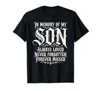 In Memory My Son Always Loved Never Forgotten Forever Missed Camiseta