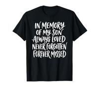In Memory My Son Always Loved Never Forgotten Forever Missed Camiseta