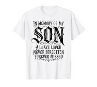 In Memory My Son Always Loved Never Forgotten Forever Missed Camiseta