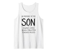 In Memory My Son Always Loved Never Forgotten Forever Missed Camiseta sin Mangas