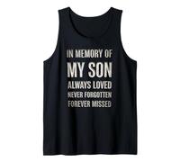 In Memory My Son Always Loved Never Forgotten Forever Missed Camiseta sin Mangas