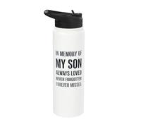 In Memory My Son Always Loved Never Forgotten Forever Missed Stainless Steel Insulated Water Bottle