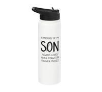 In Memory My Son Always Loved Never Forgotten Forever Missed Stainless Steel Insulated Water Bottle