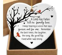 In Memory of Loved One - Regalos conmemorativos para la pérdida de mamá, papá, hija, hijo, adorno de cerámica, adorno conmemorativo de Navidad, regalos de condolencias por la pérdida de un ser querido