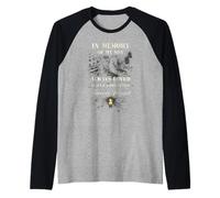 In Memory of My Son Always Loved Forever Missed Son Memorial Camiseta Manga Raglan