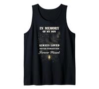 In Memory of My Son Always Loved Forever Missed Son Memorial Camiseta sin Mangas