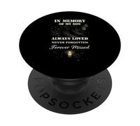 In Memory of My Son Always Loved Forever Missed Son Memorial PopSockets PopGrip Adhesivo