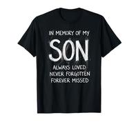 In Memory of My Son Always Loved Never Forgotten Heaven Camiseta