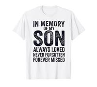 In Memory of My Son Always Loved Never Forgotten Heaven Camiseta