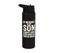 In Memory Of My Son Always Loved Never Forgotten Heaven Stainless Steel Insulated Water Bottle