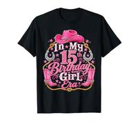 In My 15th Birthday Era Cowgirl 15 Years Old Birthday Girl Camiseta