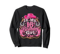 In My 16th Birthday Girl Era Pink Western Cowgirl Party Sudadera