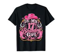 In My 17th Birthday Girl Era Pink Western Cowgirl Party Camiseta