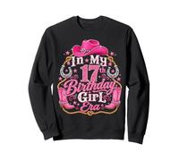 In My 17th Birthday Girl Era Pink Western Cowgirl Party Sudadera