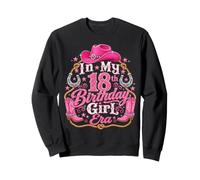 In My 18th Birthday Era Cowgirl 18 Years Old Birthday Girl Sudadera
