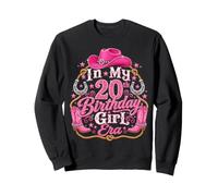 In My 20th Birthday Girl Era Pink Western Cowgirl Party Sudadera