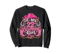 In My 22nd Birthday Era Cowgirl 22 Years Old Birthday Girl Sudadera