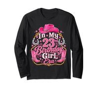 In My 23rd Birthday Girl Era Pink Western Cowgirl Party Manga Larga