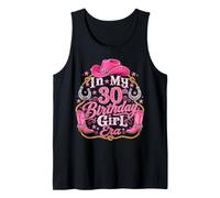 In My 30th Birthday Girl Era Pink Western Cowgirl Party Camiseta sin Mangas