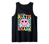 In My 6th Grade Era Regreso A La Escuela Sonrisa Cara Profesor Niño Camiseta sin Mangas