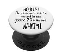 In My 70s Era Seventies Funny 70th Birthday Mom Turning 70 PopSockets PopGrip Adhesivo