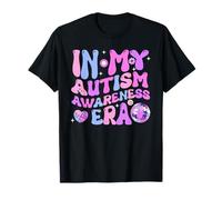In My Autism Awareness Era Groovy Apoyo Familia Equipo Mujeres Camiseta