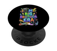 In My Big-Brother Era Retro Gamer Boys Hermano Anuncio PopSockets PopGrip Adhesivo