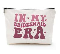 In My Bridesmaid Era, regalos de dama de honor para mujeres, bolsa de maquillaje, bolsa de cosméticos, bolsa esencial para despedida de soltera, regalo de despedida de soltera, In My Bridesmaid Era