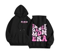 In My Dance Mom Era - Sudaderas con capucha de cuello redondo para mujer Y2K con capucha, trajes vintage con capucha, lindos gráficos, modernos, casuales, de manga larga, ajuste holgado, con diseños