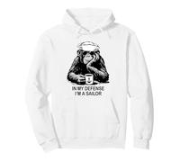 In My Defense I'm a Sailor Chimpancé Diseño Humor Militar Sudadera con Capucha