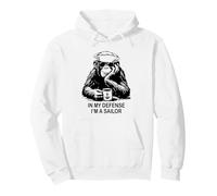 In My Defense I'm a Sailor Chimpancé Diseño Humor Militar Sudadera con Capucha