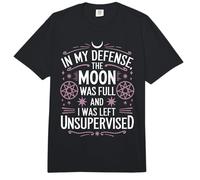 In My Defense The Moon Was Full Funny Witchcraft Witchcraft Comfort Colors Adult Heavyweight T-Shirt
