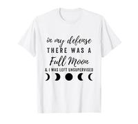 In My Defense There Was A Full Moon, Funny Halloween Spooky Camiseta