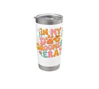 In My Dog Groomer Era Puppy Stylist Peluquería Salón Groovy Vaso térmico de acero inoxidable de doble pared