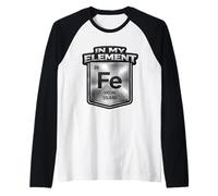 In My Element Funny Blacksmith Iron Worker Tabla periódica Camiseta Manga Raglan